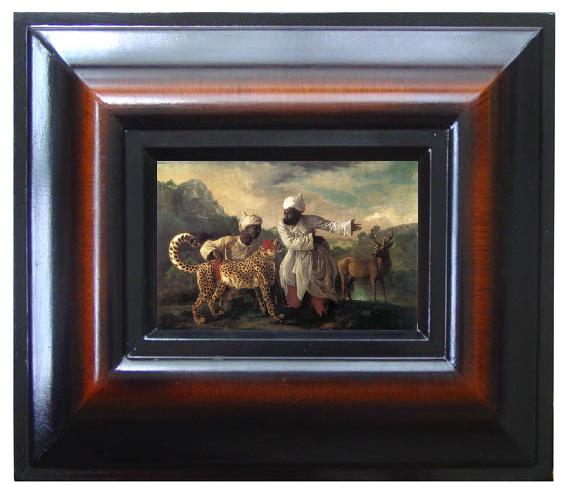 framed  Edvard Munch Cheetah and Stag with two indians, Ta111